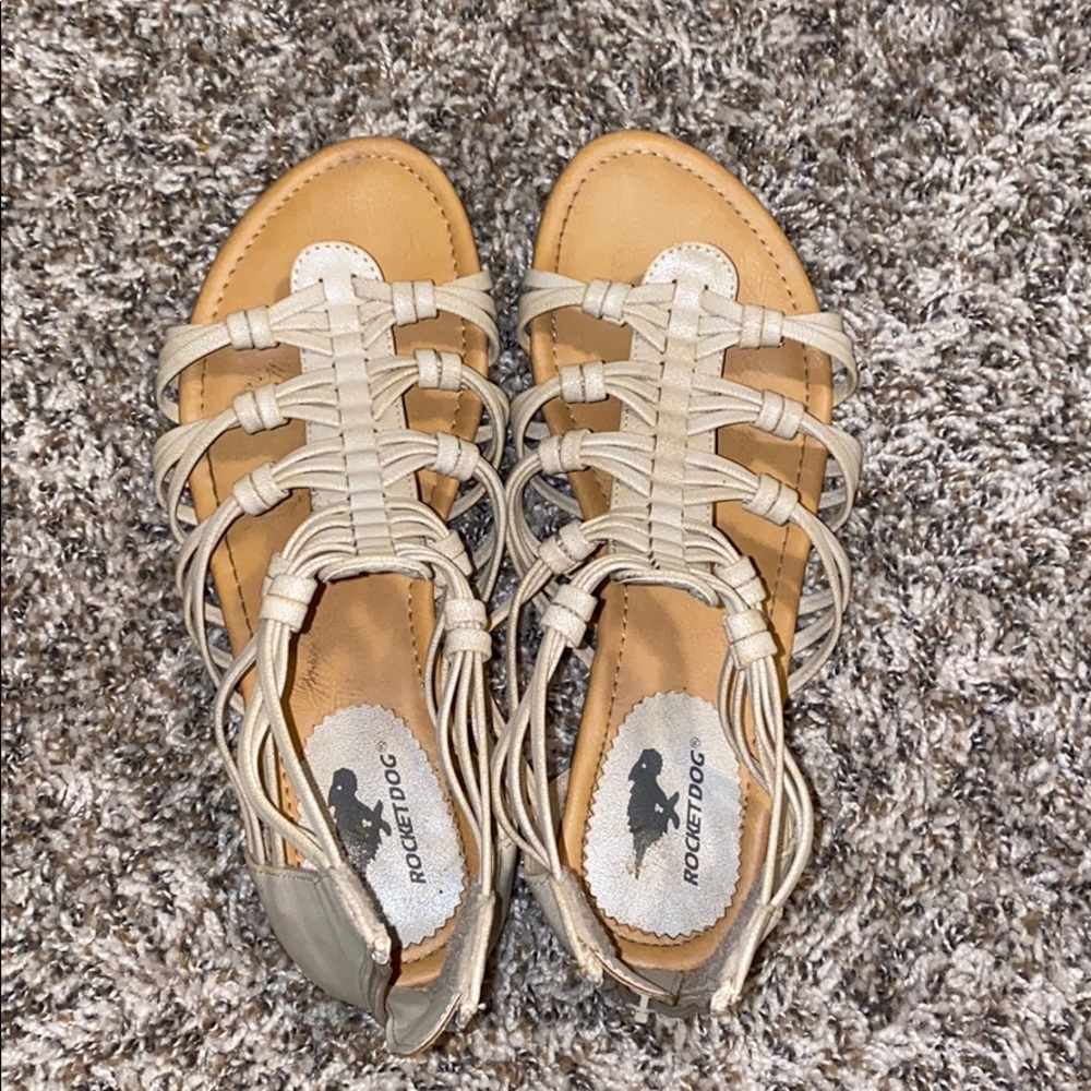 Tan slip on sandals size 10 women’s